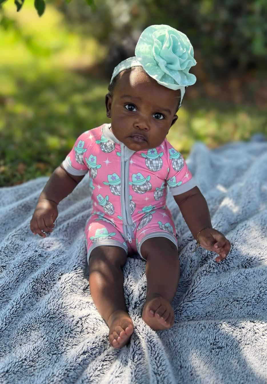 3T Disco Cowgirl Bamboo Shortie Romper (FINAL SALE)