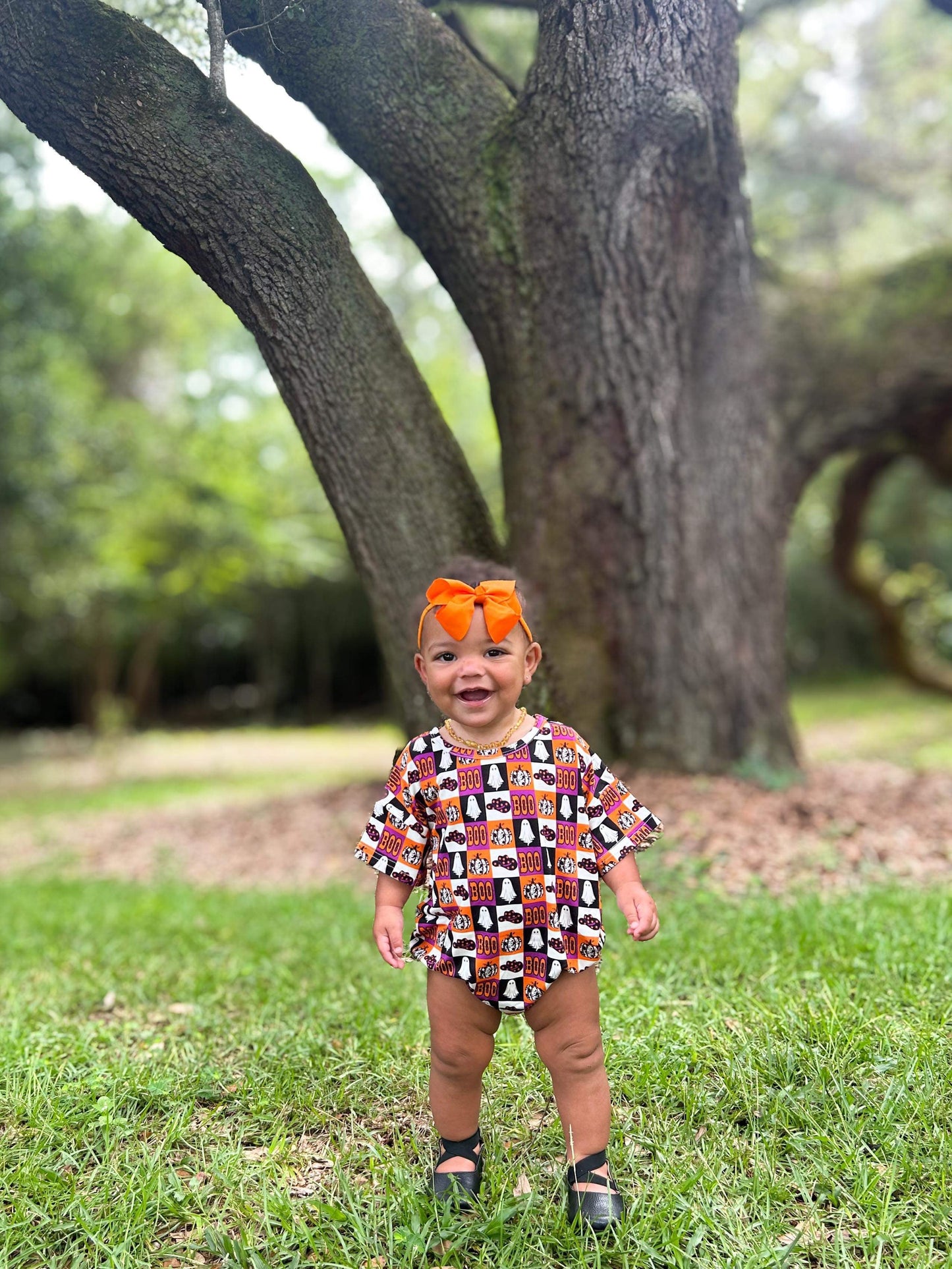 2T BOO Halloween Oversized Bamboo Romper (FINAL SALE)