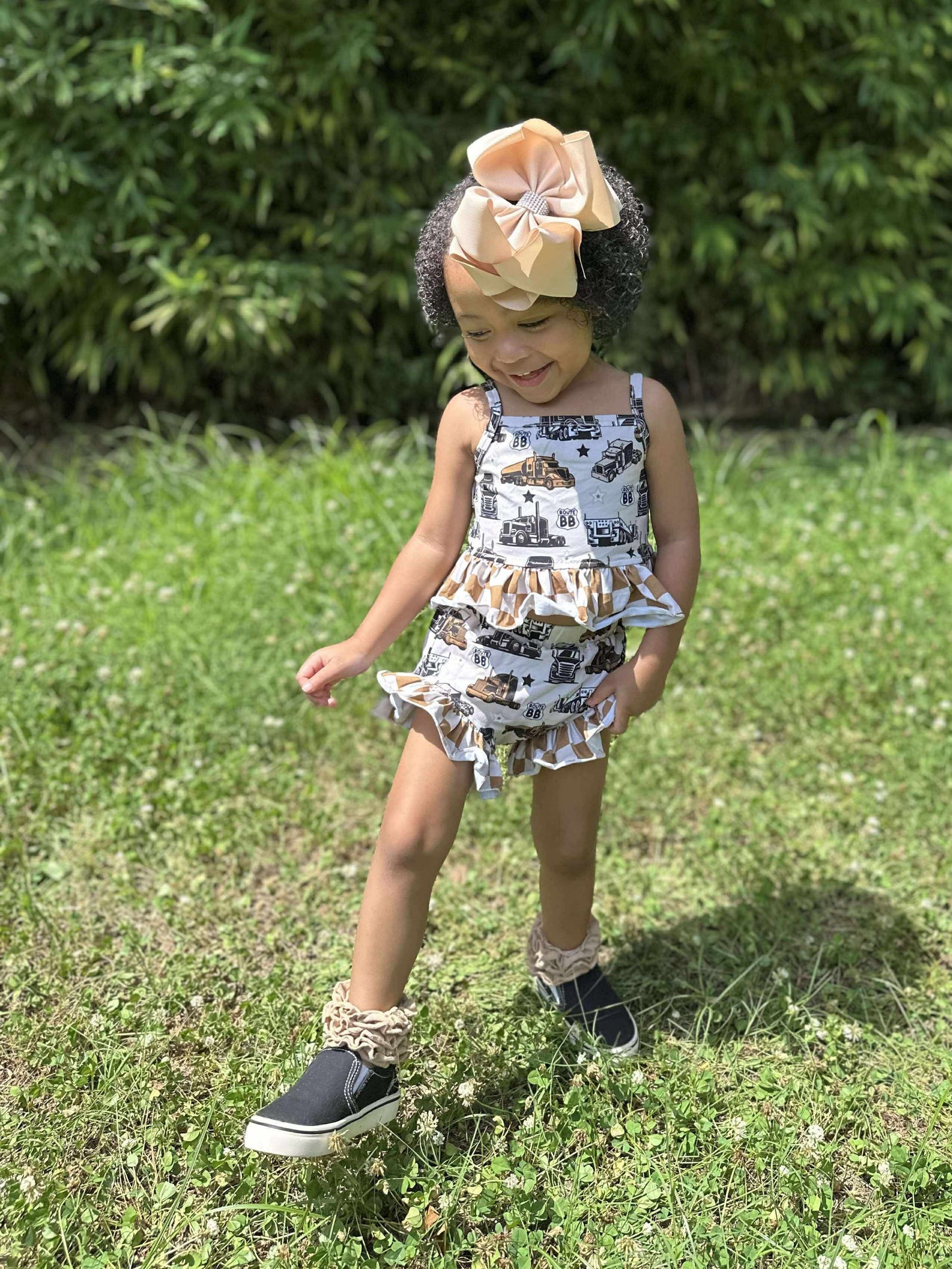 Sad Beige Semi Ruffled Set (FINAL SALE)