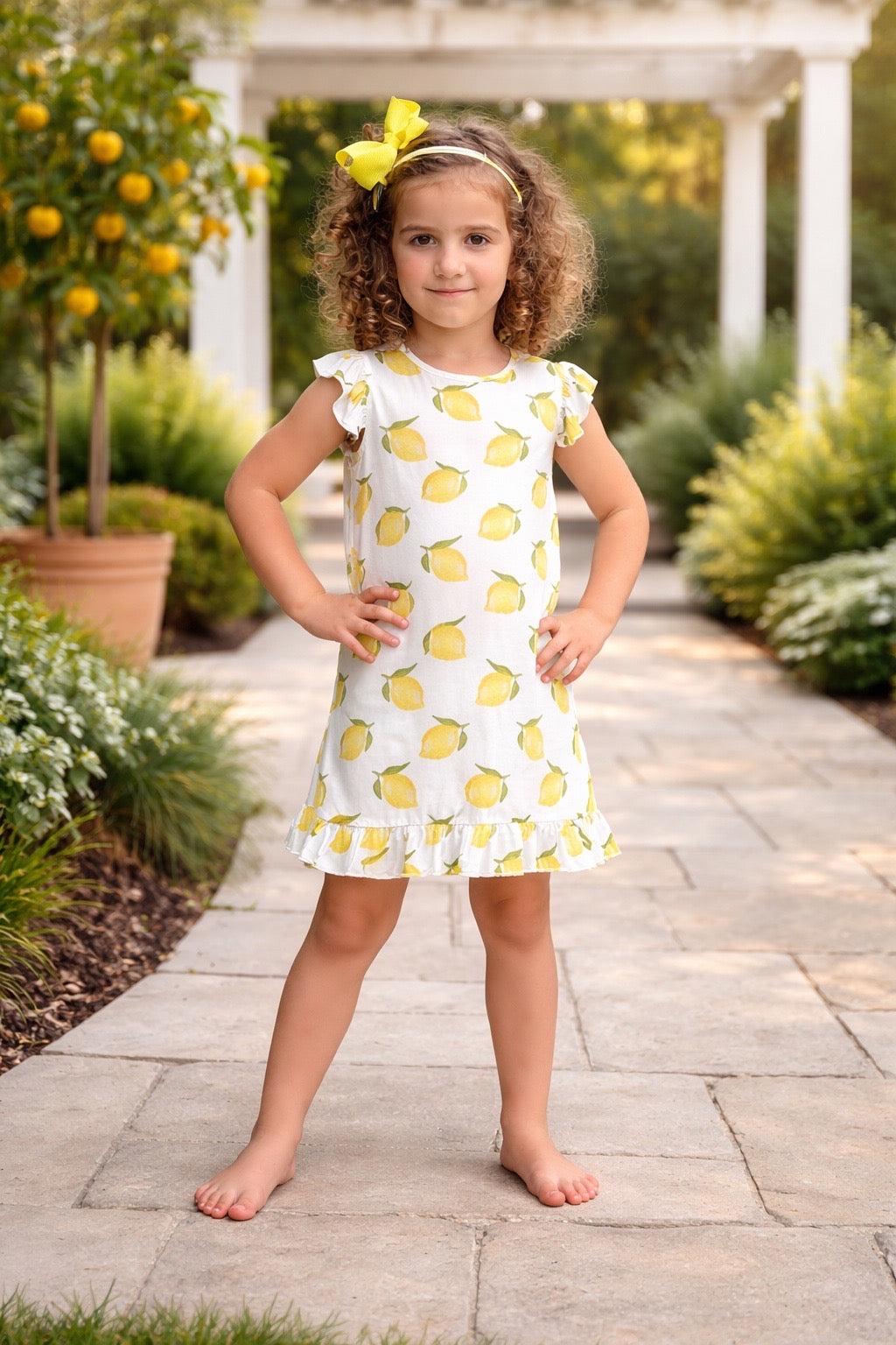 Lemon Bamboo Lounge Dress