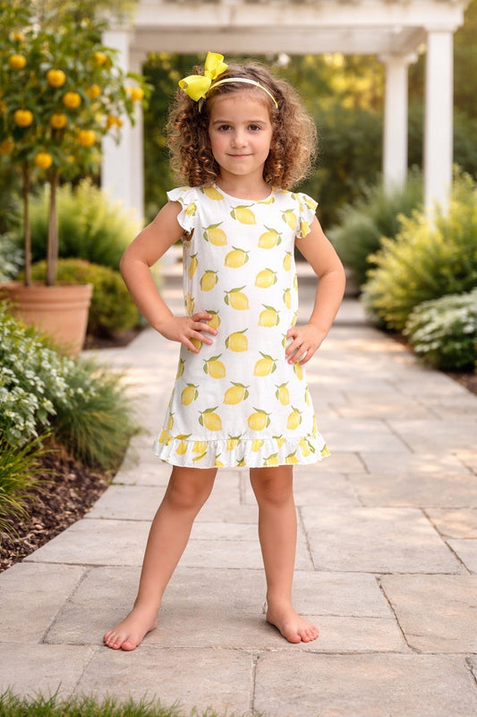 Lemon Bamboo Lounge Dress