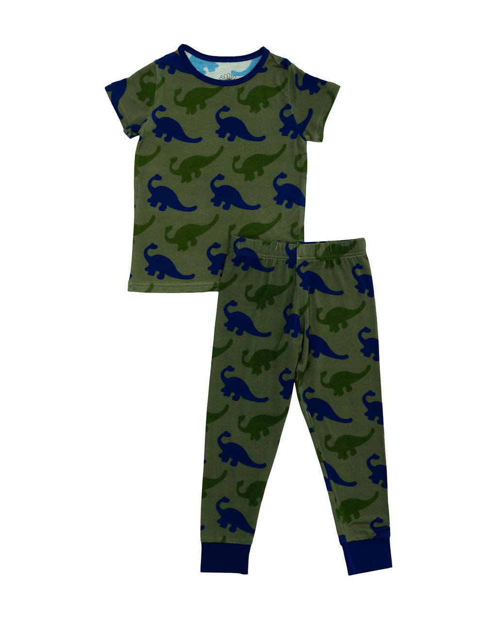 Dinosaur Print Toddler Short Sleeve Bamboo Sleepwear