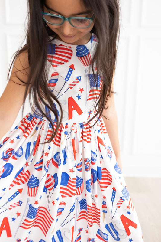 SALE Party in the USA Tank Twirl Dress