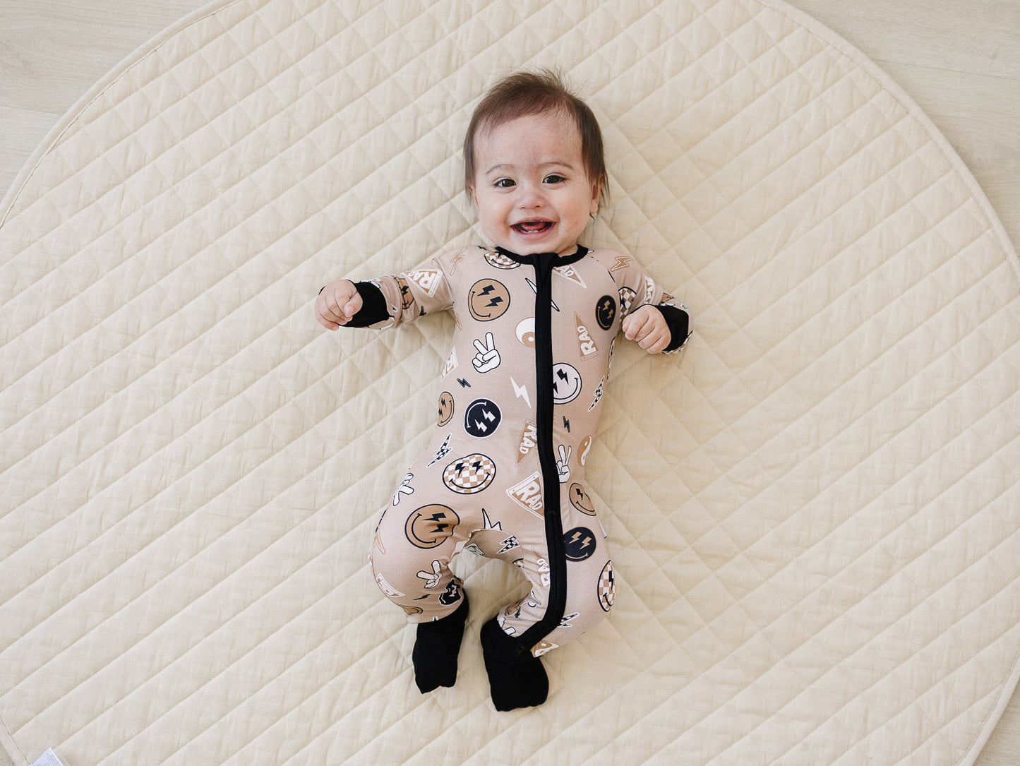 Bamboo Zip Romper | Latte Rad Vibes