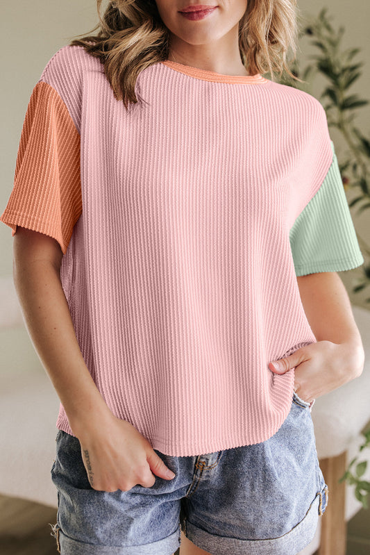 Rose Corded Crewneck Top FB