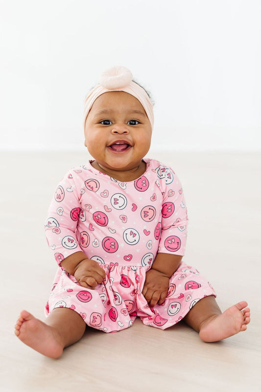 SALE You Make Me Happy 3/4 Sleeve Twirl Bodysuit