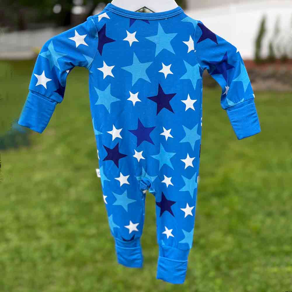 Star Blue Bamboo Onesie