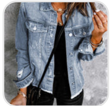 Raw Hem Denim Jacket