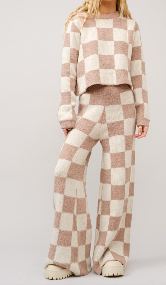 Checkerboard Knit Set 🖤🤍