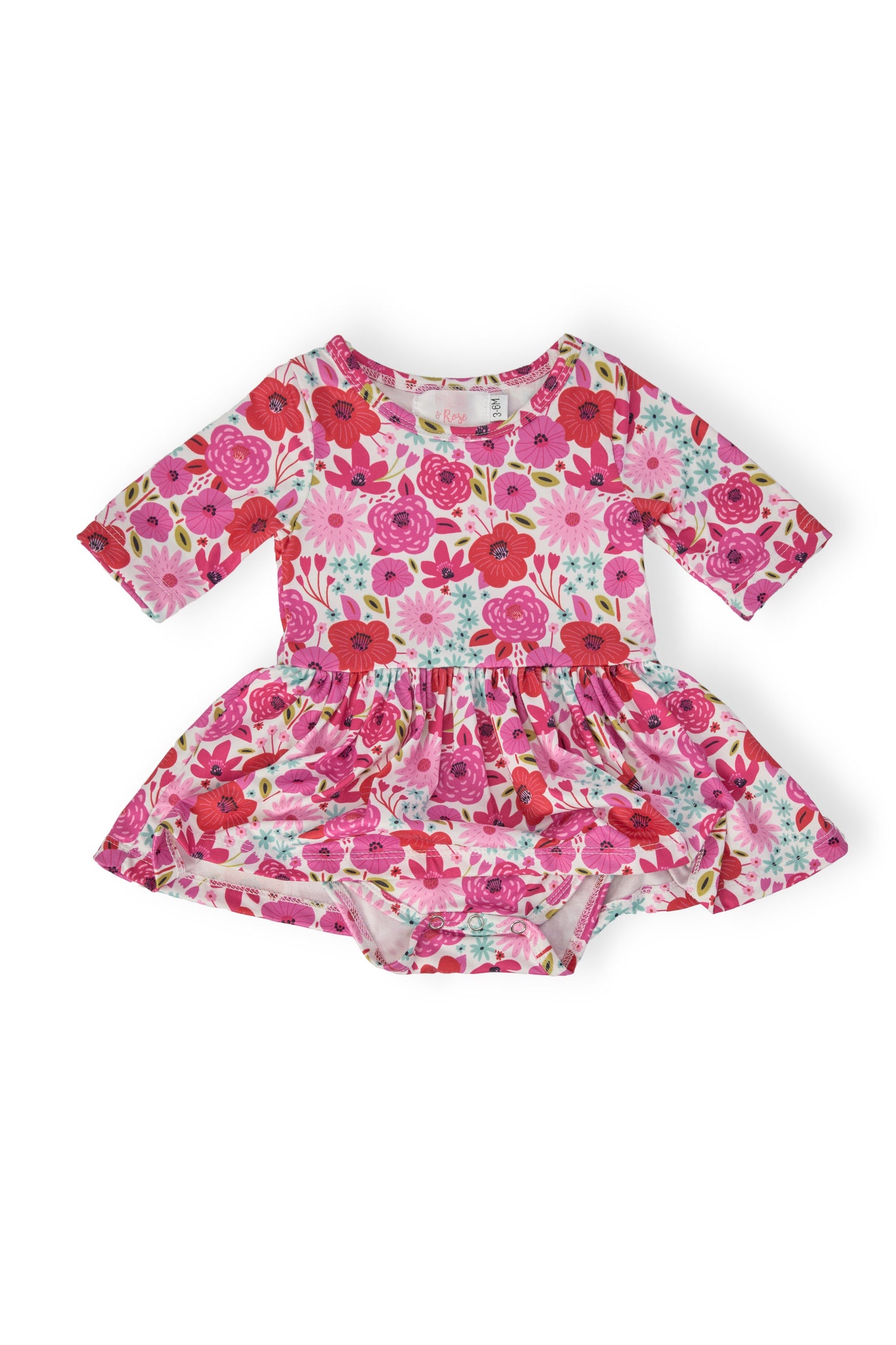 Secret Garden 3/4 Sleeve Twirl Bodysuit