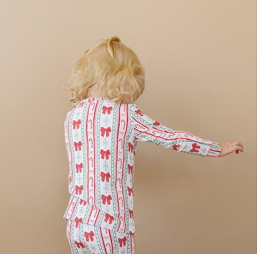 Bamboo Two Piece Set | Retro Candy Cane