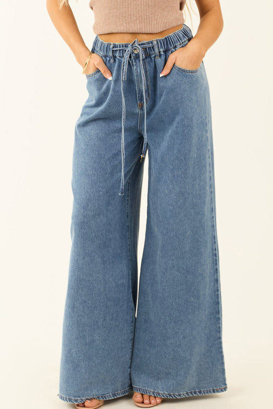 Wide Leg Denim Pants LT