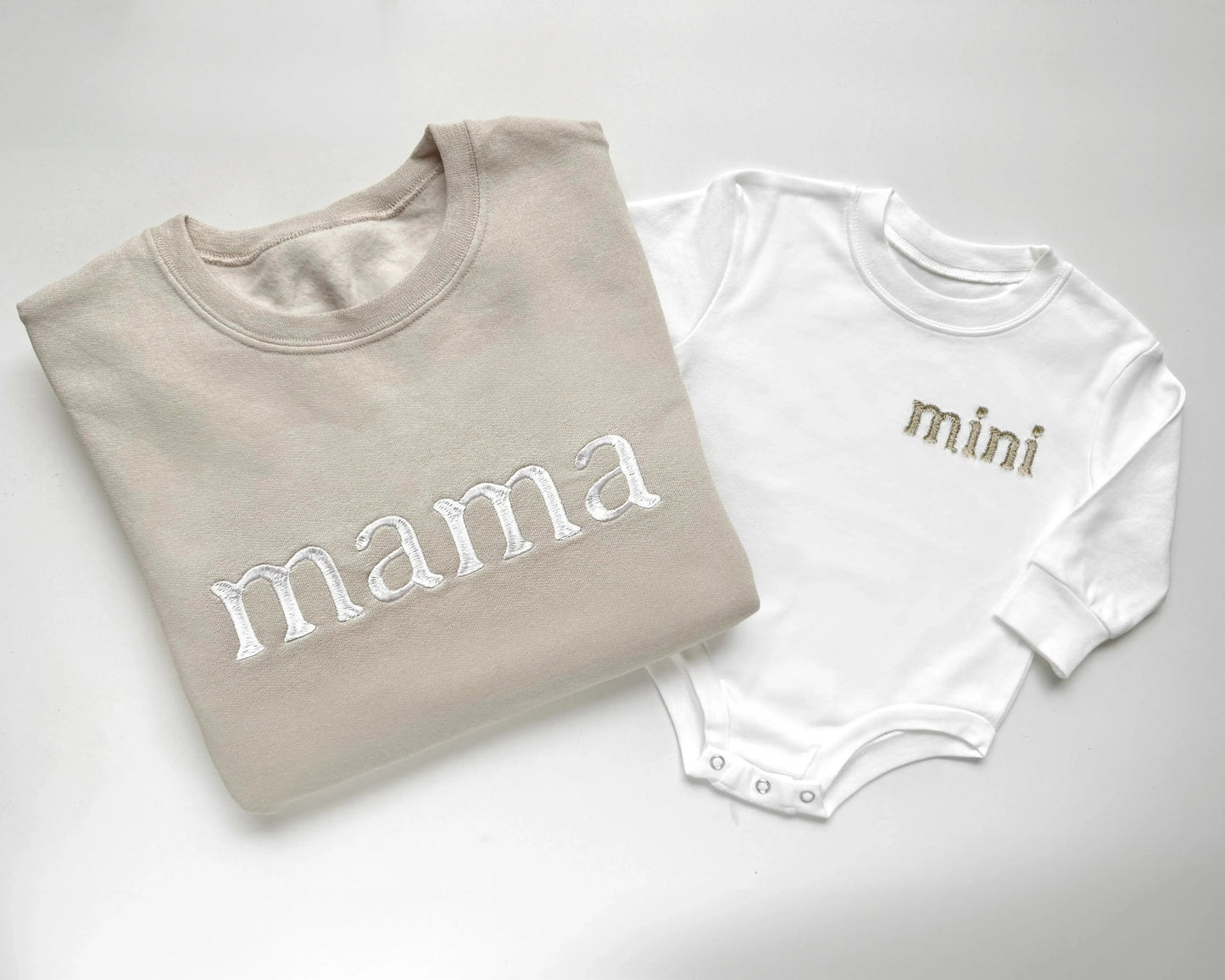 Mama and Mini Matching Outfits | Embroidered Mommy and Me Sweatshirts