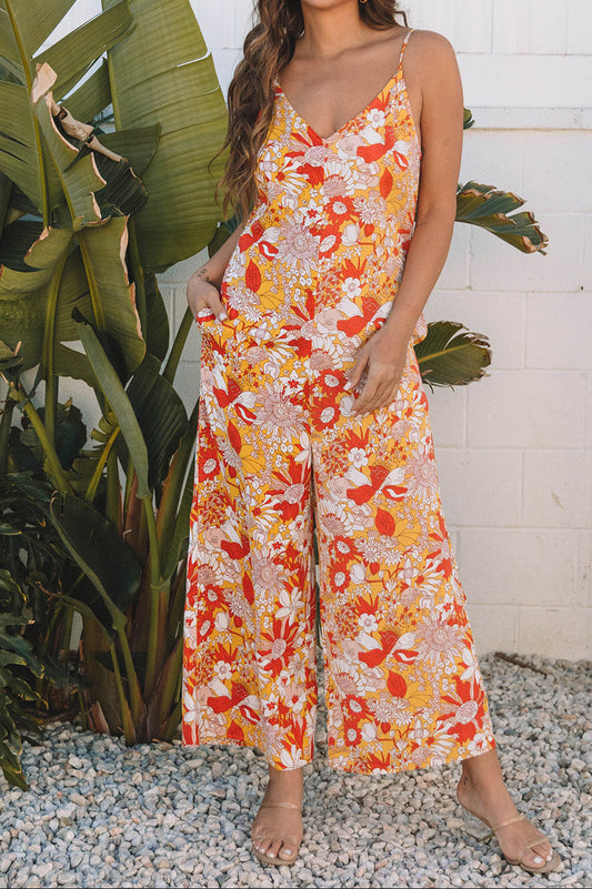 Yellow Floral Jumpsuit FB