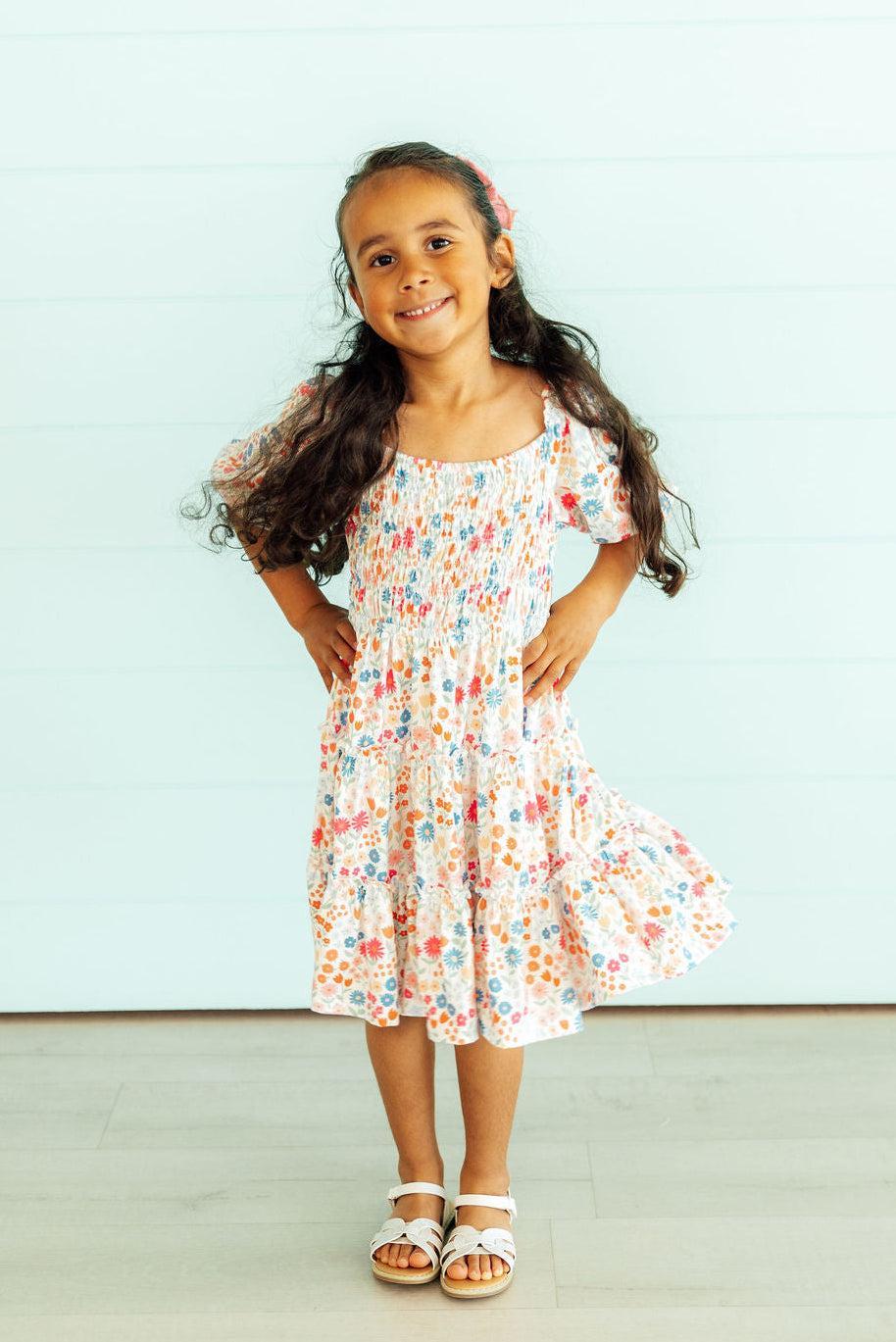 SALE Meadow Magic Smocked Ruffle Dress