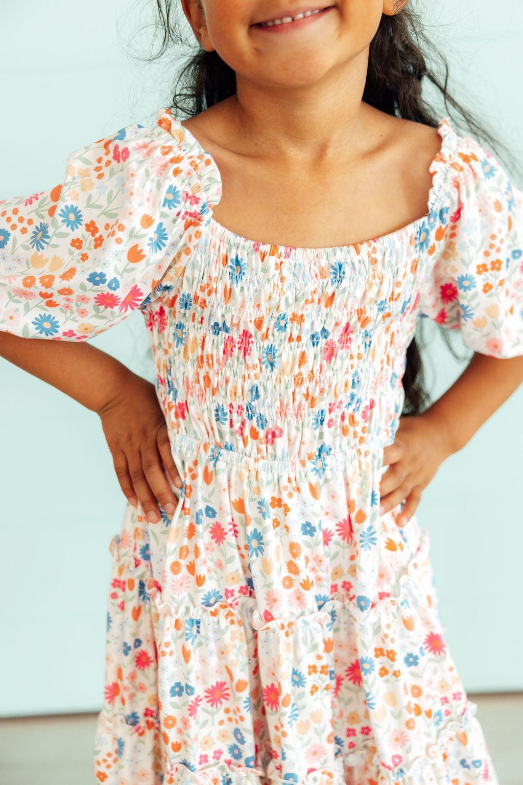 SALE Meadow Magic Smocked Ruffle Dress