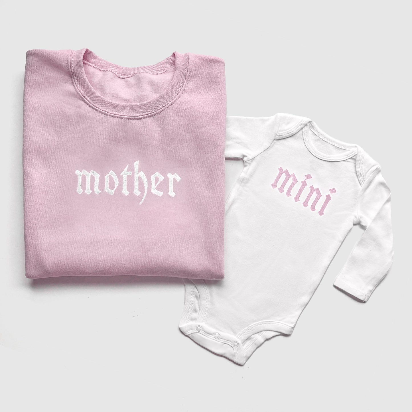 Gothic Mother & Mini Embroidered Matching Sweatshirts